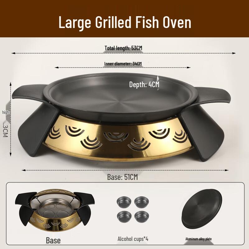 ZISIZ Commercial Charcoal Grill and Dry Pot