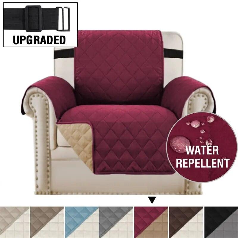 Waterproof Plaid Fabric Sofa Cover Anti-Slip Sofa Armchair Covers Luxury Folding Living Room Sofas Slipcover for 1/2/3/4 Seat
