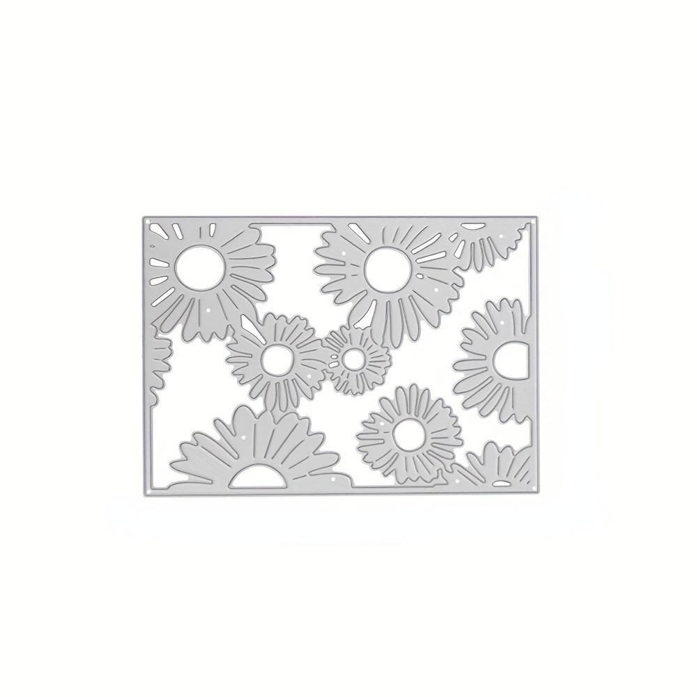 Blumen-Hintergrund-Rahmen, Metall-Stanzformen für Kartenherstellung, Scrapbooking, DIY-Album, Papierhandwerk, gestanzt