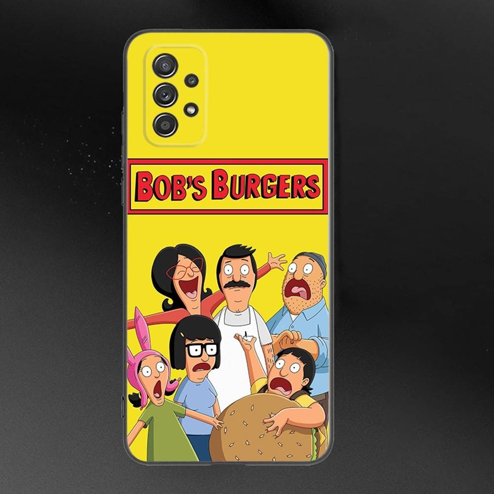Cartoon B-Bobs Burgers Phone Case For Samsung Galaxy A 91,80,73,72,71,53,52,51,22,5G Shockproof Soft Black Cover