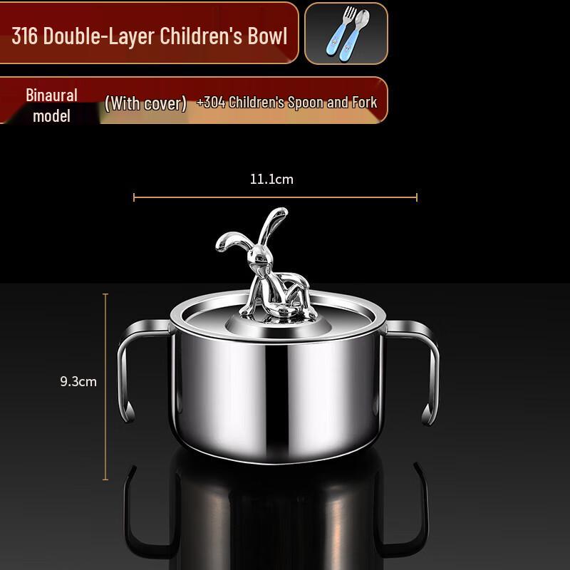 

ZISIZ 316 Stainless Steel Baby Feeding Bowl Set