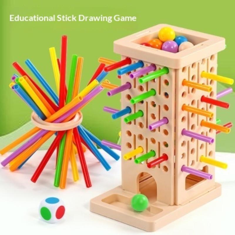 Parent Child Interactive Wooden Stick Children'S Two Person Battle Spatial Thinking Training Puzzle Toy 1 Set