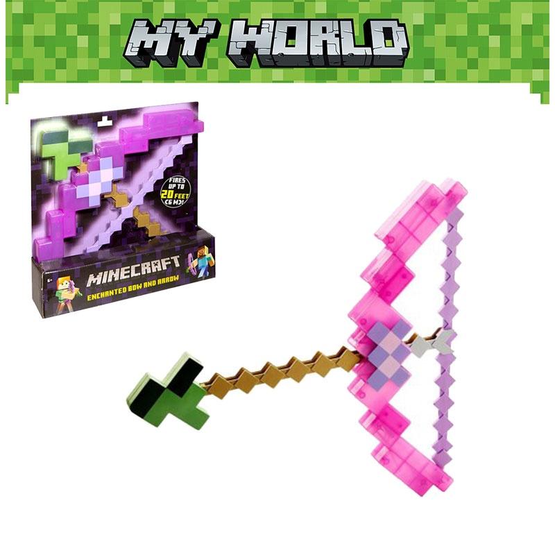 Minecraft Pink Bow And Arrow Toy For Kids Plastic Material 38*35.5cm Packaging Size