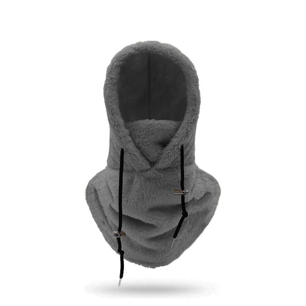 Windproof Plush Sherpa Hood Thickened Ski Mask Hat Fashion Face Cover Cap Outdoor Sports