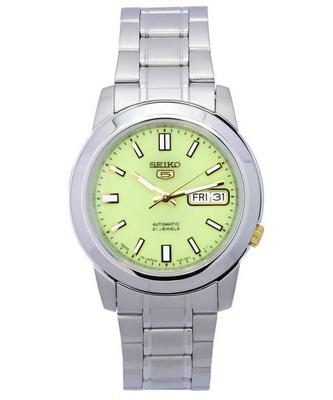 5 Stainless Steel Green Dial Automatic SNKK19 SNKK19J1 SNKK19J Men's Watch