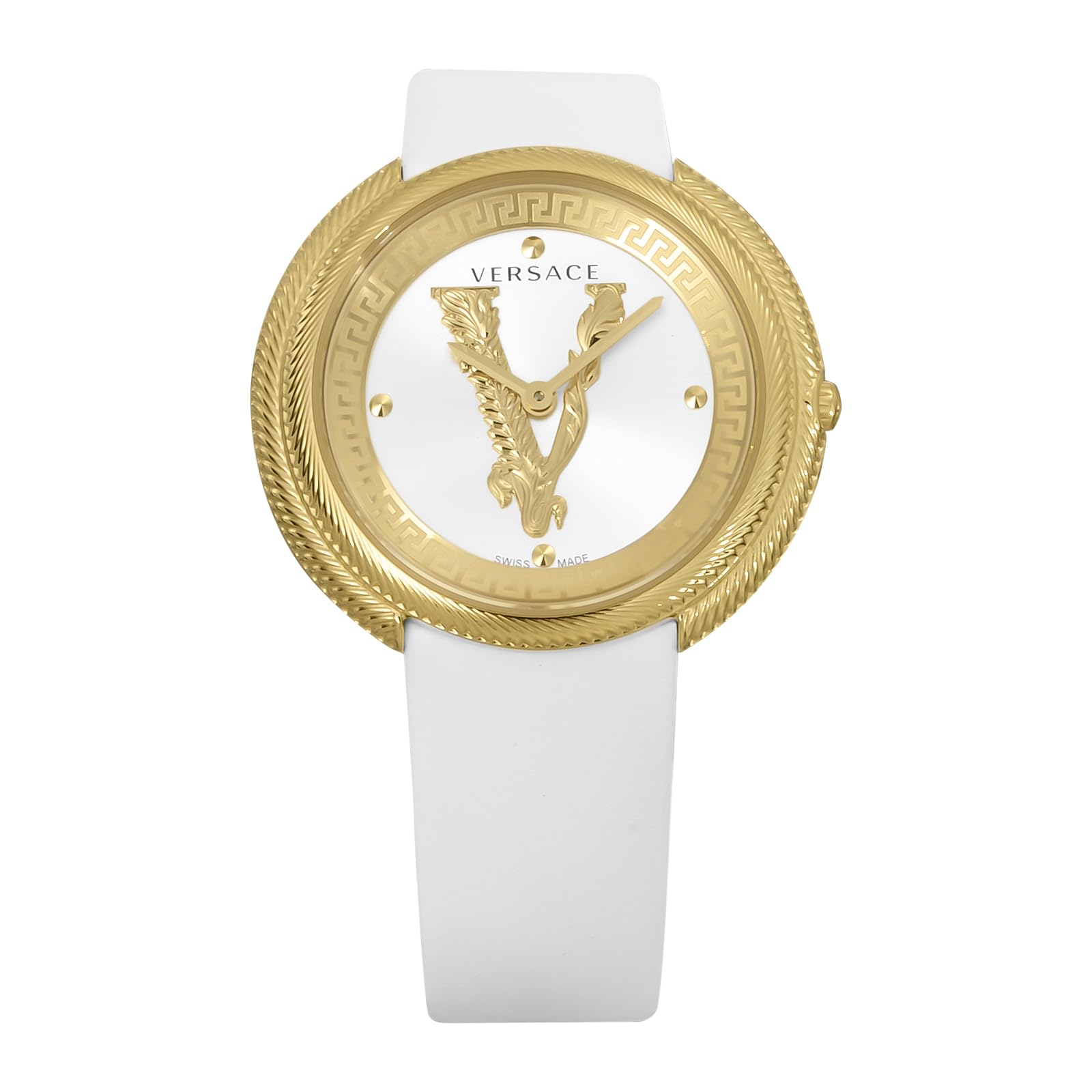 

Watch New Thea Silver Dial Stainless Steel Sapphire Glass Quartz Swiss Watch Brand VE2CA0223 White [Versace] 33.5MM [Item] білий