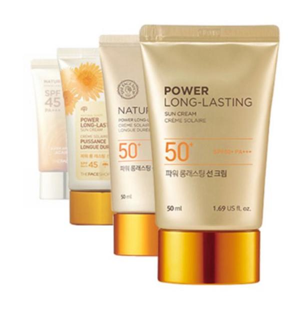 THE FACE SHOP Natural Eco Power Long-Lasting Sun Cream SPF50+ PA+++ 80ml / 50ml