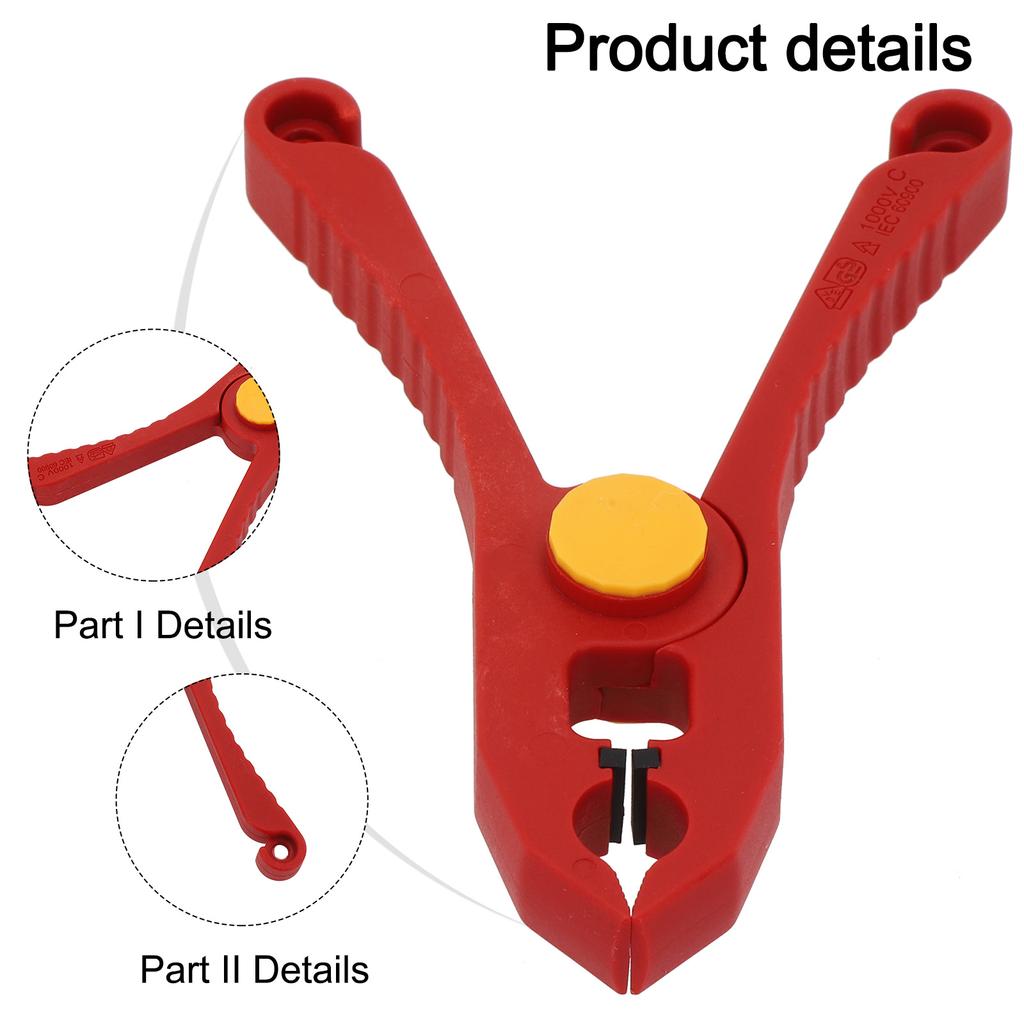 Cable Clamp Safety Spring Clamp 1000V Insulation 33mm Maximum Opening Compact Size Long-term Use Reliable Fixation
