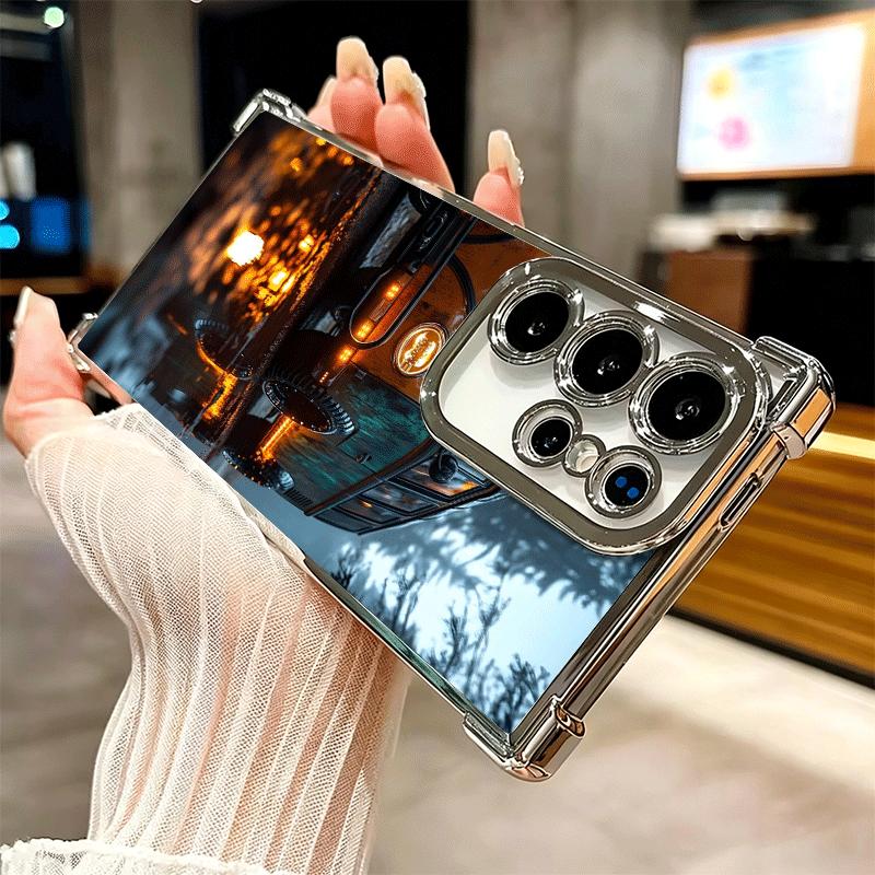 Vintage Car Retro Nostalgia Plating Phone Case For Samsung Galaxy S24 S25 FE S26 Edge S23 Ultra S22 S21 Plus S20 Anti-Fall Airab
