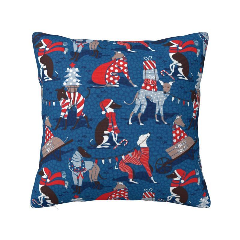 Custom Medieval Greyhound Cushion Cover Whippet Sighthound Dog Soft Luxury Pillows Decor Home