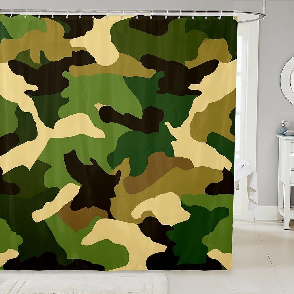 Cartoon Sheep Bath Curtain Cute Farm Animal Shower for Kids Boys Girls,Pink White Flower Floral Bathroom Curtain Botanical