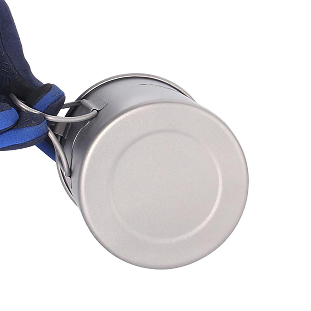 Lixada 750ml 900ml 1100ml Ultralight Titanium Pot Water Mug Cup with Lid and Foldable Handle Outdoor Camping Cooking