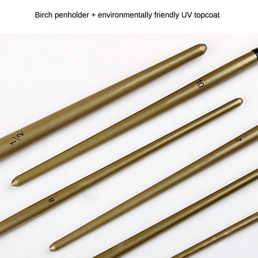 Akvarelový štětec 10 kusů multifunkční sada hnědý krátký dřevěný nylonová vlna studentský malířský kvaš štětec olejový štětec umělecký nástroj