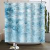 Christmas Shower Curtain Xmas Tree Winter Forest Snow Cute Snowman Bathroom Shower Curtain Waterproof Bath Curtain With Hook
