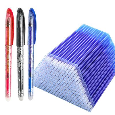 52 Teile/satz Gel Stift Löschbaren Refill Stange Löschbaren Stifte 0,5mm Blau Schwarz Waschbar Griff Schule Schriftlich Schreibwaren Gel Tinte Stift
