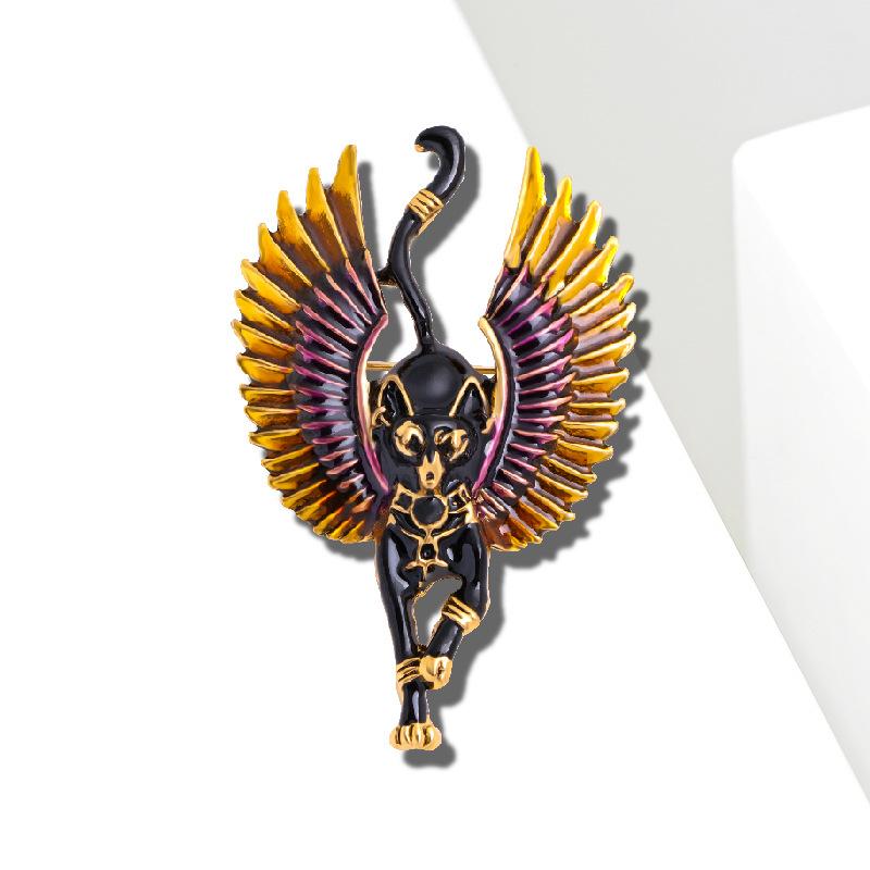

Animal Ancient Egypt T Statue Cat Sphinx Cute Cat Brooch 3*5CM