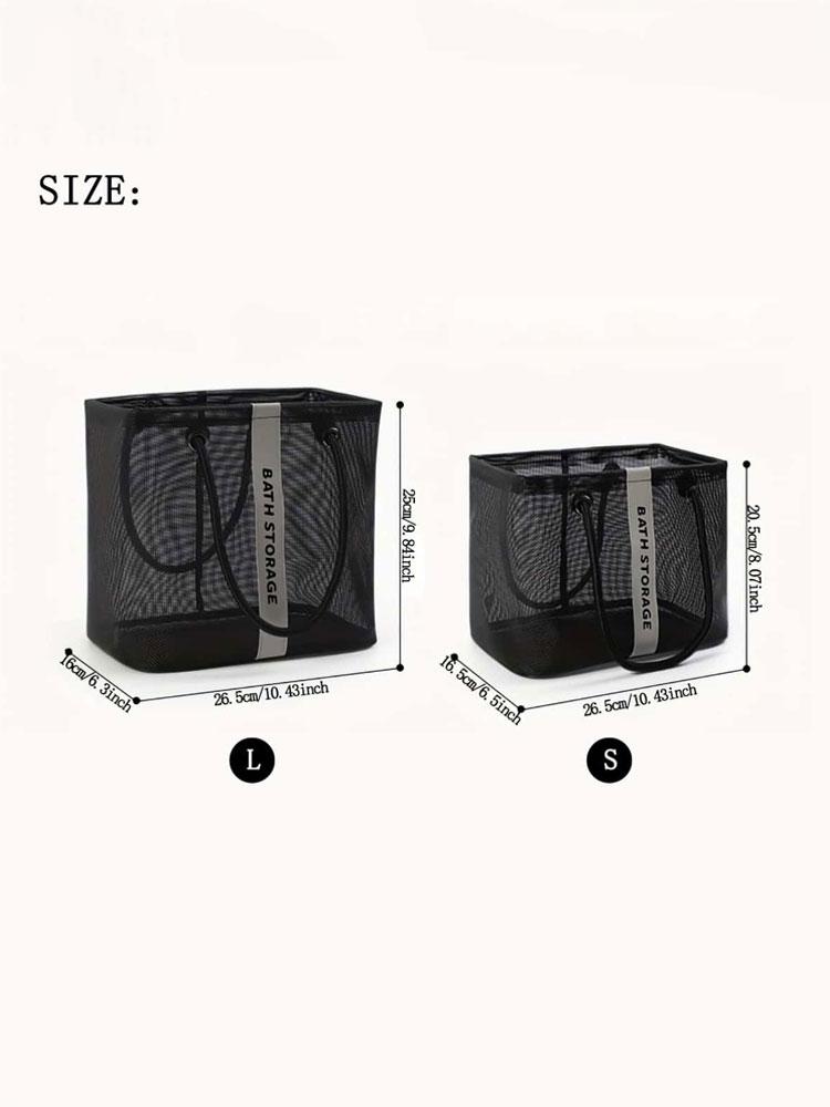 1PC bathroom storage basket, grid draining basket, foldable storage basket, summer swimming clothes storage basket