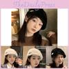 Chic Vintage-inspired Beret Rabbit Fur Blend Warm Winter Hat Casual Fashion Statement