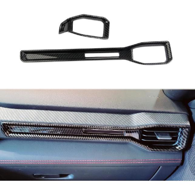 Dashboard Vent Air Outlet Cover Trim Kit Accessories for 2024-2025 Ford Mustang (carbon Fiber Style)