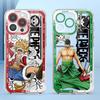 Weiche Handyhülle für iPhone 12 Mini XR 13 12 11 Pro MAX 7 8 17 Air 16e 16 15 14 Plus One Piece Luffy Zoro