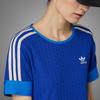 Adidas Originals Adicolor 70er Retro Serie Logo Besticktes Kurzarm T-Shirt Damen Oberteile Blau IK7846