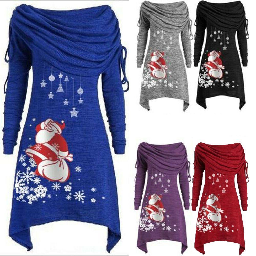 Festive Women's Santa Claus Sweater Jumper With Soft Material For Christmas Celebrations