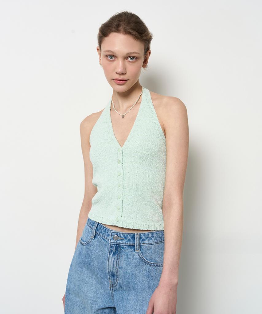 PLAC WOMEN Halterneck Knit Top Mint