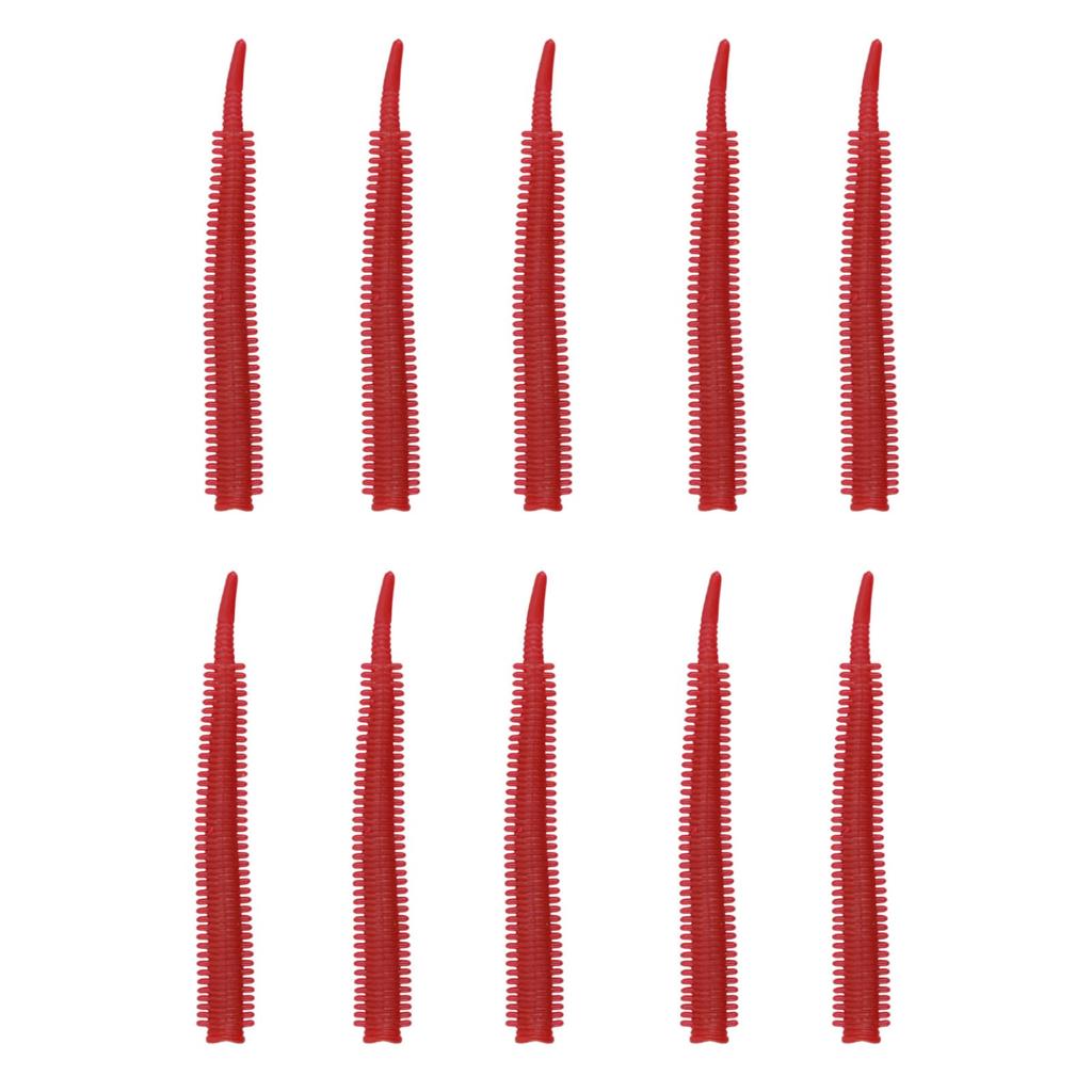 10Pcs Simulation Sand Silkworm Fishing Lure - TPR Soft Bait with Shrimp Fish Scent Stretchable Soft Tear-Resistant