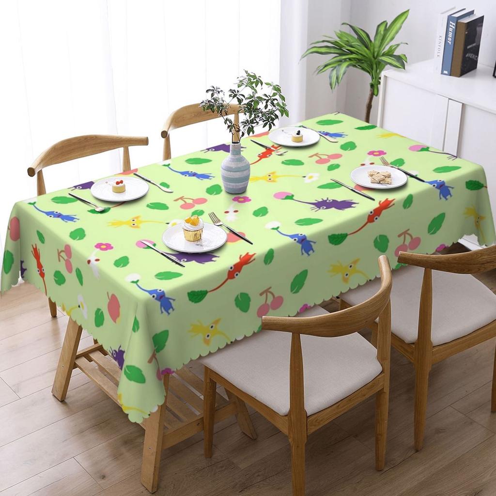 Pikmin Customized Rectangular Tablecloth Oilproof Table Cover for Festival Party Decorations Table Cloth