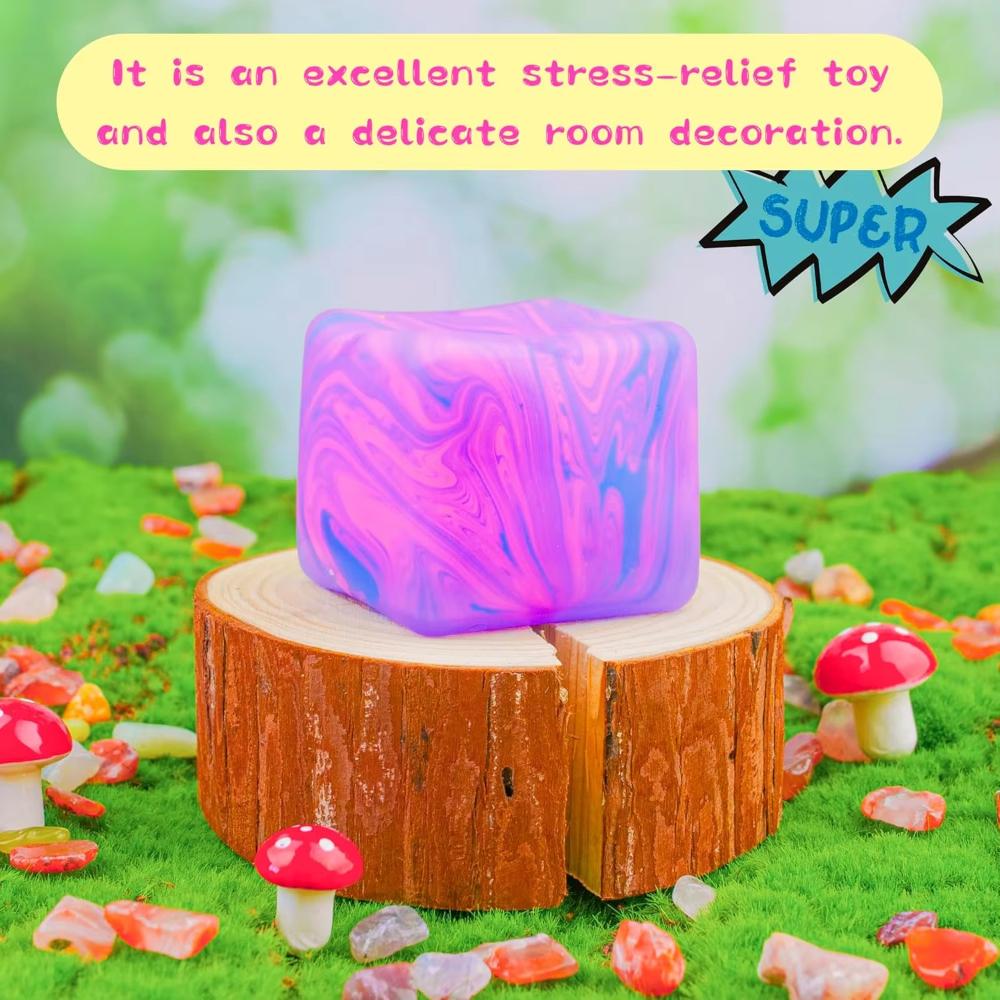 New 5.5Cm Soft Glutinous Anti-Stress Sensory Toy, Needoh Cube Gel Filling, Elastic Ball, Slow Bounce Soft Ice Ball