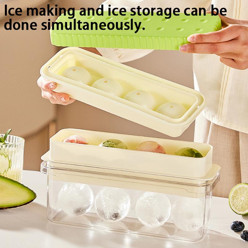 1Set Ice Ball Mold Food Grade Silicone Freezer Tray for Perfect Polygonal Ice Balls Home Kitchen Drink Chilling