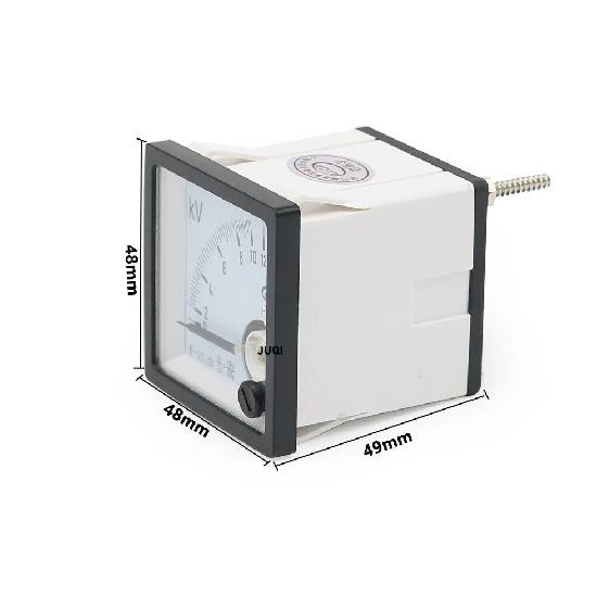 HD-48-10KV High Quality Pointer Type AC Voltmeter u1/10KV u2/100V Range Analog Voltmeter Gauge Panel 48x48mm