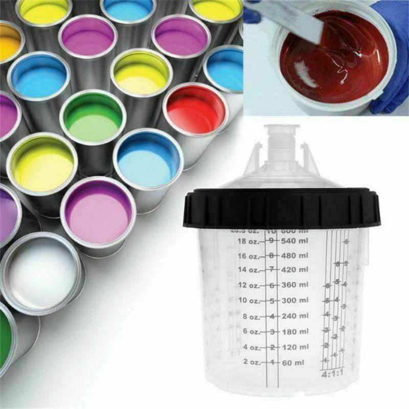 

600 Ml (22 Oz)Disposable Paint Cup H/O With Quick-Release Connection For Spray Gun