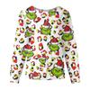Women's Casual Fashion Long Sleeve Standing Collar Single Breasted Christmas Print Workwear Jacket Tops