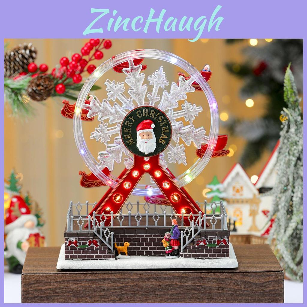 Santa Claus Themed Luminous Ferris Wheel Music Box For Holiday Celebrations