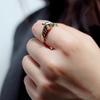 Women Fashion Horse Head Rhinestone Opening Finger Ring for Party Club