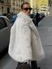 2023 Autumn/Winter Women's Faux Fur Mid-Length Warm Coat D69084