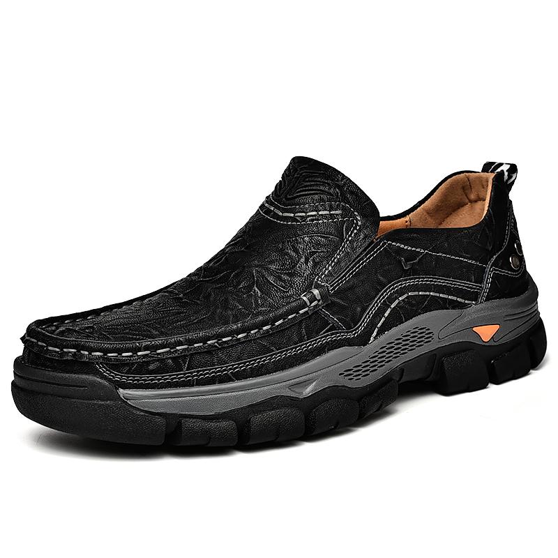 Genuine Leather Classic Men Casual Shoes Outdoor Men Shoes Quality Men Dad Shoes Moccasins Slip On Bussiness Footwear Male