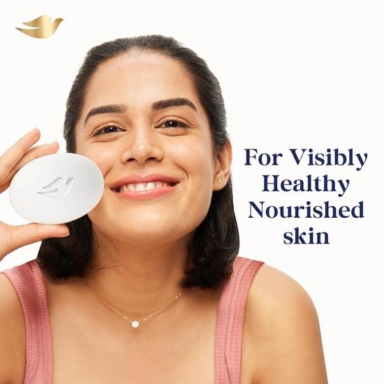 Dove Cream Beauty Bathing Bar 100 g (Combo Pack of 8) With Moisturising Cream for Softer, Glowing Skin & Body - Nourishes Dry Skin more than Bar Soap