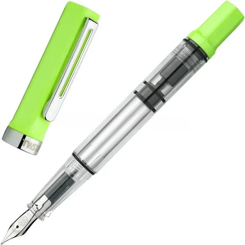 

Нова поршнева ручка TWSBI ECO з прозорої смоли, тримач для ручки, велика ємність для чорнила, для студентів, ділові витратні матеріали, подарунок M(0.7mm) зелений