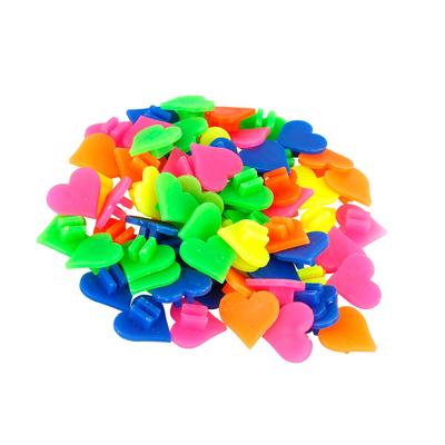 ACROPIX Cykelhjul Ekrar Pärldekoration Hjärtformade Pärlklämmor - Förpackning med 70