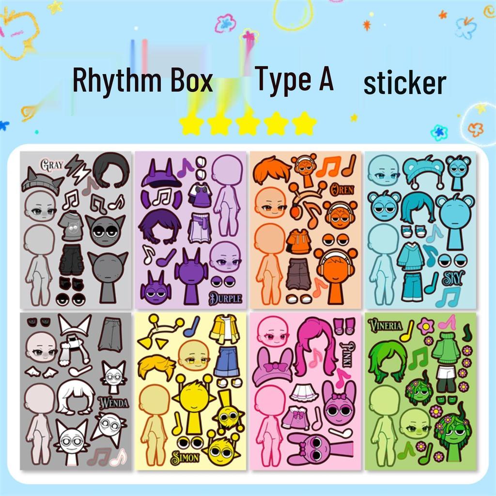 Moe Princess Reusable Dress-Up Stickers for Girls - High-Value Cartoon Playset