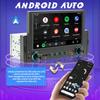 1Din Car Radio Android Auto/CarPlay Mirror Link 6.2" Touch Screen Bluetooth FM USB Colorful Lights Wince System