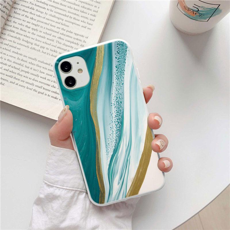 Marble Crack Matte Silicone Phone Cases For iPhone 12 13 Mini 11 Pro Max SE 2020 XS Max XR X 5 5s 6 6S 7 8 Plus Case Soft Cover