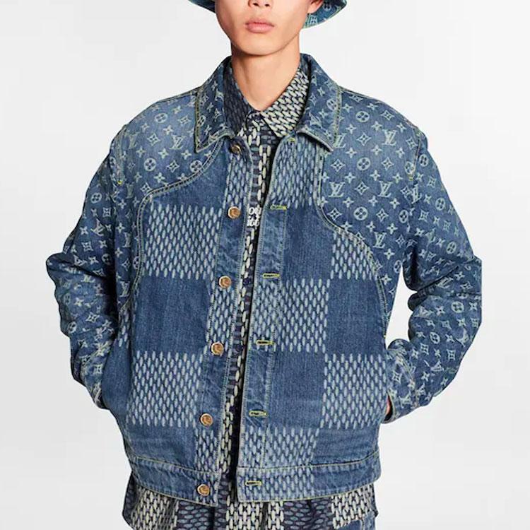 LOUIS VUITTON x Nigo Denim Jacket Men's Navy 1A7YD6