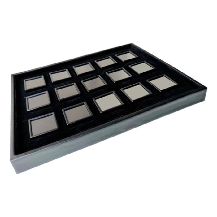Multipurpose Velvets Lined Acrylic Jewelry Storage Case 15 Square Slots Perfect for Retail Display and Home Organization