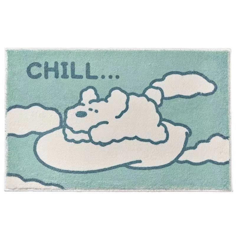 

Puppy Cartoon Absorbent Floor Mat for Bathroom and Entrance 40*60cm [Faux Cashmere]