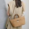 [Breath TOPKAPI] [Water-Repellent] Matte Nylon Mini Tote Bag with Shoulder Strap (Beige)