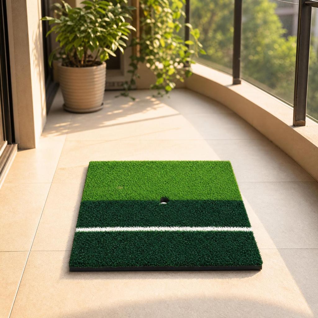 Square Golf Practice Hitting Mat Indoor Outdoor with Alignment