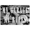 Vintage Metal Tin Signs  My Garage My Rules  Retro Wall Decor Plaque for Game Room Cafe Garage Club Bar Pubs  Iron Painting Deco